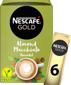 Nescafé Gold Almond Macchiato Oploskoffie - 6 Doosjes à 6 Zakjes 12 Nescafé Gold Almond Macchiato Oploskoffie - 6 Doosjes à 6 Zakjes -Koffie Tijd Winkel 1005x1200 1