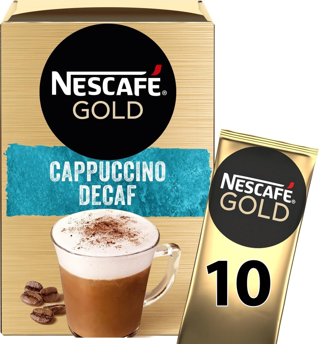 Nescafé Gold Cappuccino Decafé Oploskoffie - Ongezoet - 6 Doosjes à 10 Zakjes 4 Nescafé Gold Cappuccino Decafé Oploskoffie - Ongezoet - 6 Doosjes à 10 Zakjes - Afbeelding 2