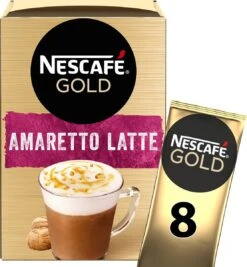 Nescafé Gold Amaretto Latte Oploskoffie - 6 Doosjes à 8 Zakjes 9 Nescafé Gold Amaretto Latte Oploskoffie - 6 Doosjes à 8 Zakjes -Koffie Tijd Winkel 1111x1200 6