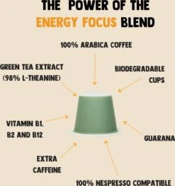 Cupplement Energy/Focus Blend Dark Roast Espresso - 10 Nespresso Koffiecups - Koffie Met Vitamines, Extra Cafeïne En Superfoods - Duurzame Biologische Afbreekbare Koffie Capsules 13 Cupplement Energy/Focus Blend Dark Roast Espresso - 10 Nespresso Koffiecups - Koffie Met Vitamines, Extra Cafeïne En Superfoods - Duurzame Biologische Afbreekbare Koffie Capsules -Koffie Tijd Winkel 1125x1200