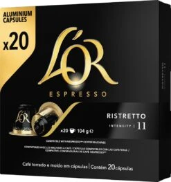 L'OR Espresso Ristretto Koffiecups - Intensiteit 11/12 - 10 X 20 Capsules 27 L'OR Espresso Ristretto Koffiecups - Intensiteit 11/12 - 10 X 20 Capsules -Koffie Tijd Winkel 1128x1200