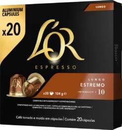 L'OR Lungo Estremo (10) - 10 X 20 Koffiecups 22 L'OR Lungo Estremo (10) - 10 X 20 Koffiecups -Koffie Tijd Winkel 1128x1200 3