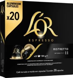 L'OR Espresso Ristretto Koffiecups - Intensiteit 11/12 - 10 X 20 Capsules 24 L'OR Espresso Ristretto Koffiecups - Intensiteit 11/12 - 10 X 20 Capsules -Koffie Tijd Winkel 1129x1200 1