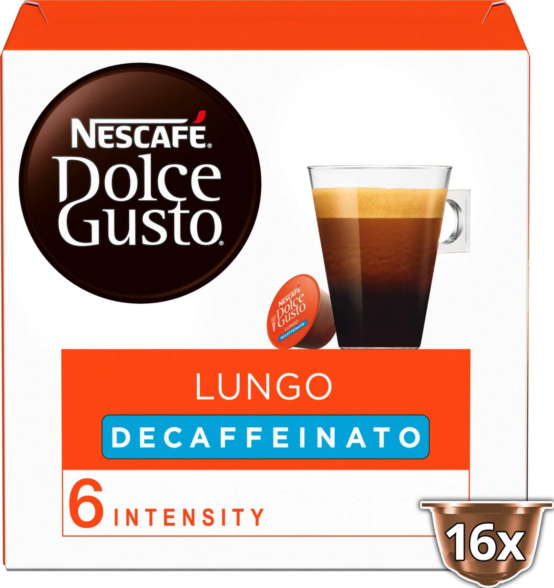Nescafé Dolce Gusto Lungo Decafé Capsules - 48 Koffiecups 5 Nescafé Dolce Gusto Lungo Decafé Capsules - 48 Koffiecups - Afbeelding 3