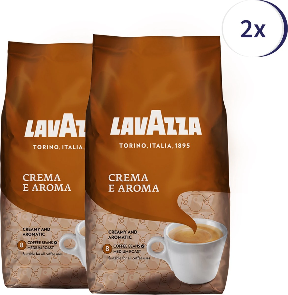 Lavazza Crema Aroma Koffiebonen 1kg X2 3 Lavazza Crema Aroma Koffiebonen 1kg X2