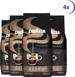 Lavazza Espresso Italiano Classico Koffiebonen - 500 Gram X4