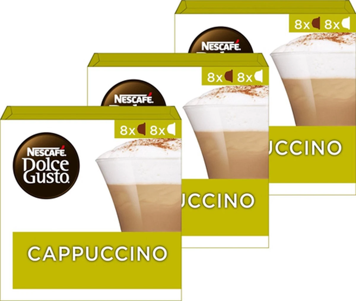 Nescafé Dolce Gusto Cappuccino Capsules - 48 Koffiecups 3 Nescafé Dolce Gusto Cappuccino Capsules - 48 Koffiecups