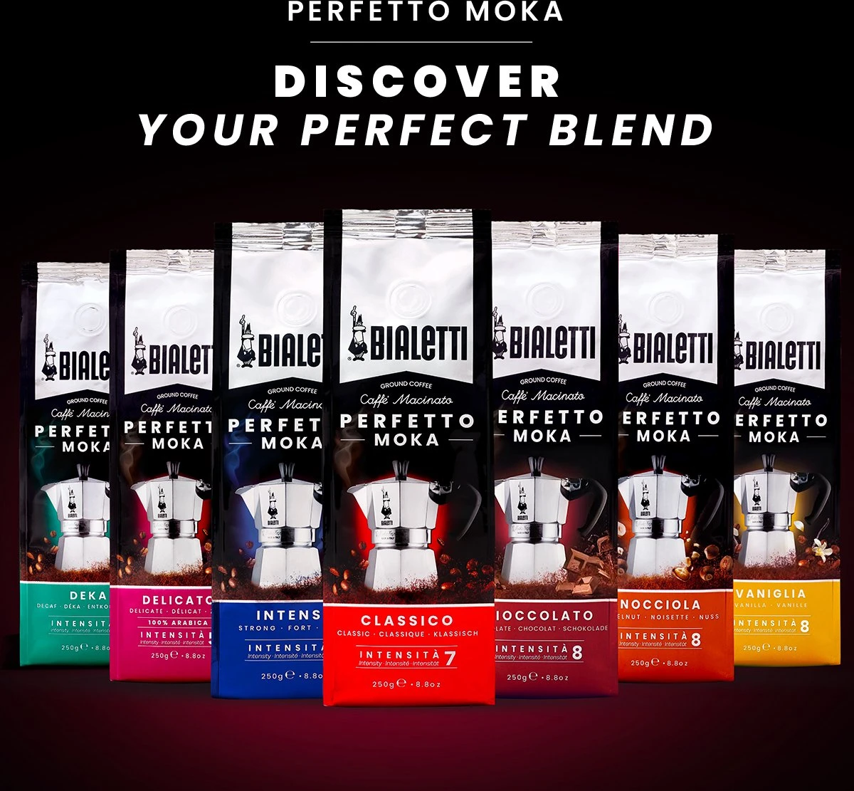 Bialetti Moka Hazelnut Gemalen Koffie - 4x 250 Gram 4 Bialetti Moka Hazelnut Gemalen Koffie - 4x 250 Gram - Afbeelding 2