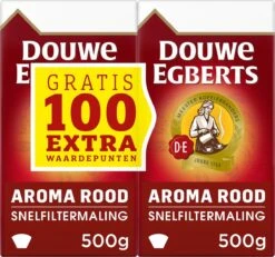 Douwe Egberts Aroma Rood Filterkoffie - Dubbelpak 6 X 1000 Gram -Koffie Tijd Winkel 1200x1121