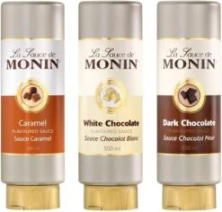 Monin Dessert Topping Dark Chocolate - 50 Cl -Koffie Tijd Winkel 1200x1146