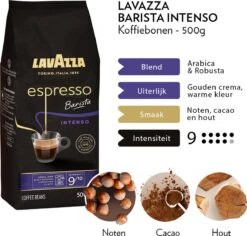 Lavazza Espresso Barista Intenso Koffiebonen - 500 Gram X4 12 Lavazza Espresso Barista Intenso Koffiebonen - 500 Gram X4 -Koffie Tijd Winkel 1200x1148