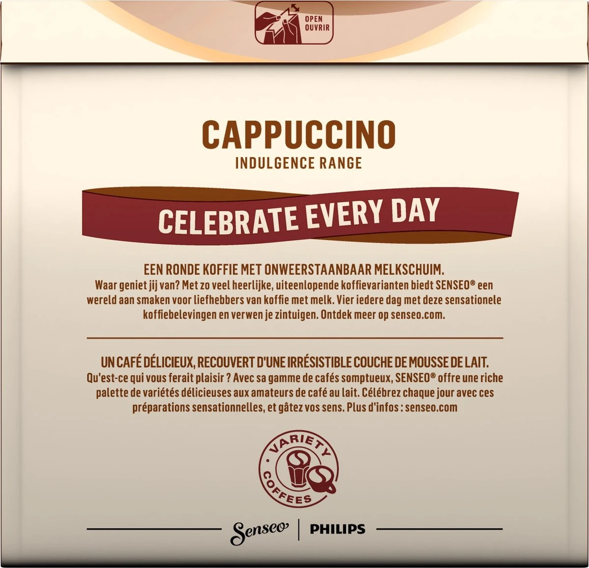 Senseo Cappuccino Koffiepads - 2/9 Intensiteit - 10 X 8 Pads 4 Senseo Cappuccino Koffiepads - 2/9 Intensiteit - 10 X 8 Pads - Afbeelding 2