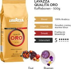 Lavazza Qualita Oro Koffiebonen - 500 Gram X4 12 Lavazza Qualita Oro Koffiebonen - 500 Gram X4 -Koffie Tijd Winkel 1200x1170 2