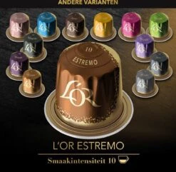 L'OR Lungo Estremo Koffiecups - Intensiteit 10/12 - 10 X 10 Capsules 23 L'OR Lungo Estremo Koffiecups - Intensiteit 10/12 - 10 X 10 Capsules -Koffie Tijd Winkel 1200x1173 2