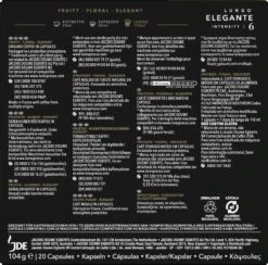 L'OR Lungo Elegante Koffiecups - Intensiteit 6/12 - 10 X 20 Capsules 15 L'OR Lungo Elegante Koffiecups - Intensiteit 6/12 - 10 X 20 Capsules -Koffie Tijd Winkel 1200x1186 6