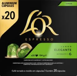 L'OR Lungo Elegante Koffiecups - Intensiteit 6/12 - 10 X 20 Capsules 22 L'OR Lungo Elegante Koffiecups - Intensiteit 6/12 - 10 X 20 Capsules -Koffie Tijd Winkel 1200x1187 5
