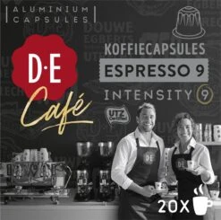 Douwe Egberts D.E Café Espresso Koffiecups - Intensiteit 9/12 - 10 X 20 Capsules 17 Douwe Egberts D.E Café Espresso Koffiecups - Intensiteit 9/12 - 10 X 20 Capsules -Koffie Tijd Winkel 1200x1190 1