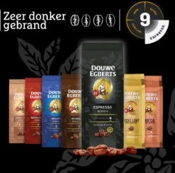 Douwe Egberts Espresso Koffiebonen - 4 X 1000 Gram - Extra Grote Verpakking -Koffie Tijd Winkel 1200x1191 2
