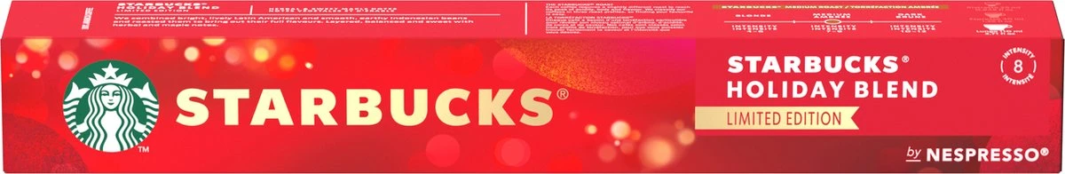 Starbucks By Nespresso Capsules Holiday Blend - 12 Doosjes à 10 Koffiecups 5 Starbucks By Nespresso Capsules Holiday Blend - 12 Doosjes à 10 Koffiecups - Afbeelding 3