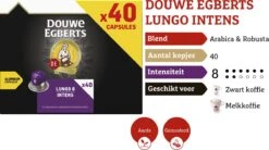 Douwe Egberts Lungo Intens (8) - 5 X 40 Koffiecups -Koffie Tijd Winkel 1200x672 1
