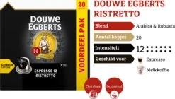 Douwe Egberts Espresso Ristretto (12) - 10 X 20 Koffiecups 13 Douwe Egberts Espresso Ristretto (12) - 10 X 20 Koffiecups -Koffie Tijd Winkel 1200x681 1