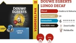 Douwe Egberts Lungo Decaf (6) - 10 X 20 Koffiecups 12 Douwe Egberts Lungo Decaf (6) - 10 X 20 Koffiecups -Koffie Tijd Winkel 1200x681