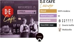 Douwe Egberts D.E Café Lungo Koffiecups - Intesiteit 8/12 - 10 X 20 Capsules -Koffie Tijd Winkel 1200x685 1
