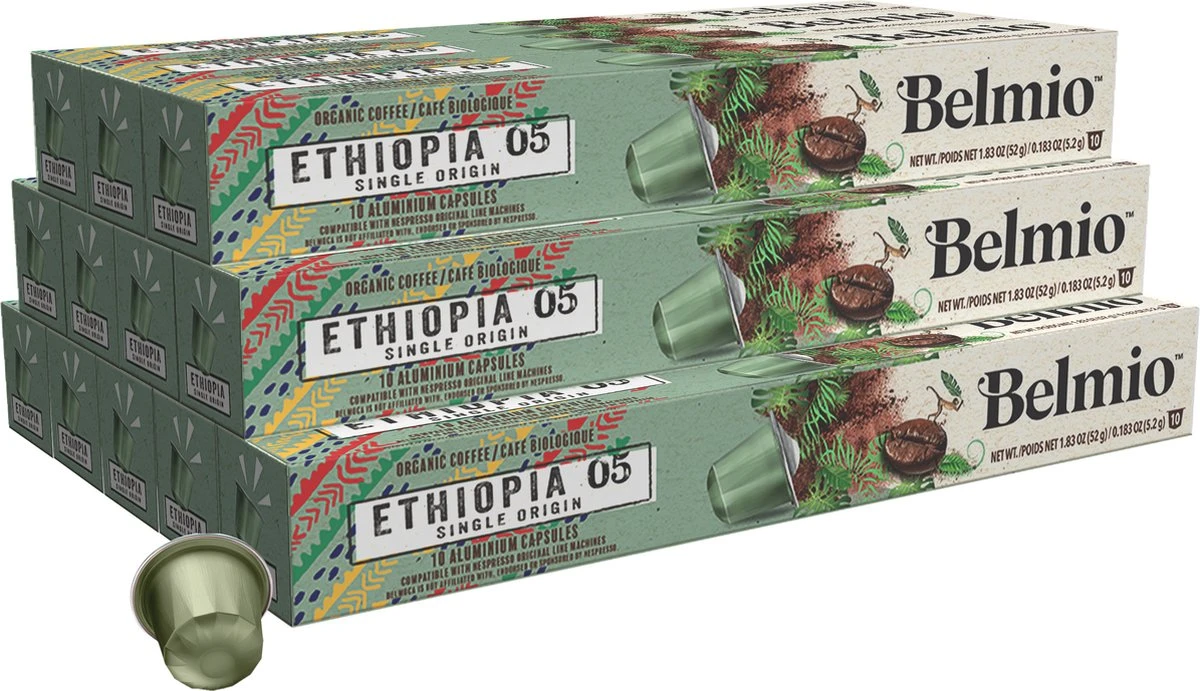 Belmio Koffiecups - ETHIOPIA Capsules - 120 Stuks 3 Belmio Koffiecups - ETHIOPIA Capsules - 120 Stuks