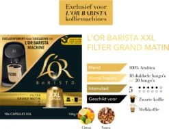 L'OR BARISTA XXL Filter Grand Matin (5) - 5 X 10 Koffiecups 20 L'OR BARISTA XXL Filter Grand Matin (5) - 5 X 10 Koffiecups -Koffie Tijd Winkel 1200x913