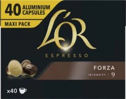 L'OR Espresso Forza Koffiecups - Intensiteit 9/12 - 4 X 40 Capsules 11 L'OR Espresso Forza Koffiecups - Intensiteit 9/12 - 4 X 40 Capsules -Koffie Tijd Winkel 1200x942 1