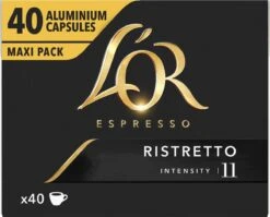 L'OR Espresso Ristretto Koffiecups - Intensiteit 11/12 - 4 X 40 Capsules 15 L'OR Espresso Ristretto Koffiecups - Intensiteit 11/12 - 4 X 40 Capsules -Koffie Tijd Winkel 1200x966 3