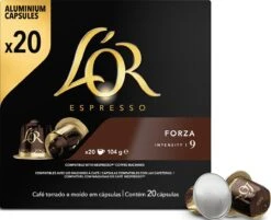 L'OR Espresso Forza Koffiecups - Intensiteit 9/12 - 10 X 20 Capsules 27 L'OR Espresso Forza Koffiecups - Intensiteit 9/12 - 10 X 20 Capsules -Koffie Tijd Winkel 1200x975 2