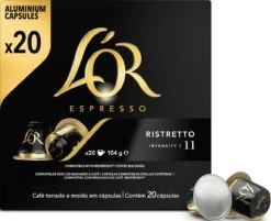 L'OR Espresso Ristretto Koffiecups - Intensiteit 11/12 - 10 X 20 Capsules 19 L'OR Espresso Ristretto Koffiecups - Intensiteit 11/12 - 10 X 20 Capsules -Koffie Tijd Winkel 1200x975