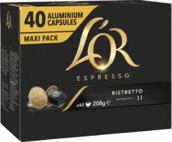 L'OR Espresso Ristretto Koffiecups - Intensiteit 11/12 - 4 X 40 Capsules 23 L'OR Espresso Ristretto Koffiecups - Intensiteit 11/12 - 4 X 40 Capsules -Koffie Tijd Winkel 1200x989 1