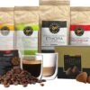 Highlands Gold - Koffiebonen Proefpakket - Koffie Cadeaupakket - 100% Arabica - Single Origin - 4 Soorten Koffie, Ambachtelijke Truffels En 2 Luxe Glazen -Koffie Tijd Winkel 1200x996