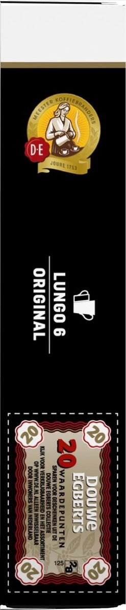 Douwe Egberts Lungo Original Koffiecups - Intensiteit 6/12 - 10 X 20 Capsules -Koffie Tijd Winkel 249x1200 2