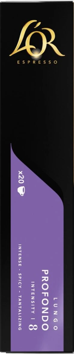 L'OR Lungo Profondo Koffiecups - Intensiteit 8/12 - 4 X 40 Capsules 14 L'OR Lungo Profondo Koffiecups - Intensiteit 8/12 - 4 X 40 Capsules -Koffie Tijd Winkel 251x1200 2