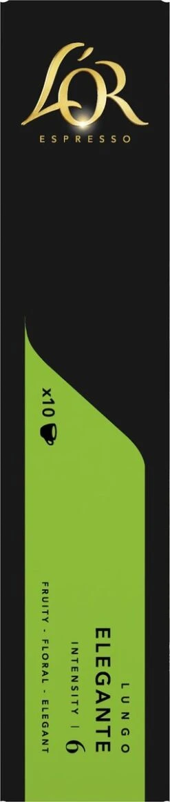 L'OR Lungo Elegante Koffiecups - Intensiteit 6/12 - 10 X 10 Capsules 15 L'OR Lungo Elegante Koffiecups - Intensiteit 6/12 - 10 X 10 Capsules -Koffie Tijd Winkel 255x1200