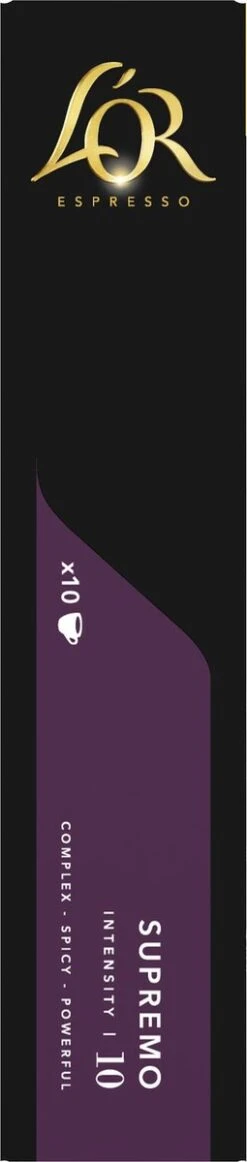 L'OR Espresso Supremo Koffiecups - Intensiteit 10/12 - 10 X 10 Capsules 15 L'OR Espresso Supremo Koffiecups - Intensiteit 10/12 - 10 X 10 Capsules -Koffie Tijd Winkel 255x1200 5
