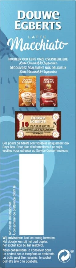 Douwe Egberts Verwenkoffie Latte Macchiato Oploskoffie - 5 X 8 Zakjes -Koffie Tijd Winkel 343x1200 2