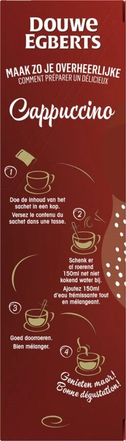 Douwe Egberts Verwenkoffie Cappuccino Oploskoffie - 5 X 10 Zakjes 18 Douwe Egberts Verwenkoffie Cappuccino Oploskoffie - 5 X 10 Zakjes -Koffie Tijd Winkel 343x1200