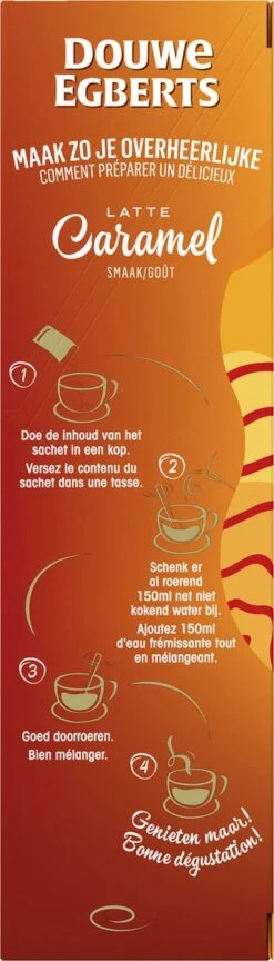 Douwe Egberts Verwenkoffie Latte Caramel Oploskoffie - 5 X 8 Zakjes -Koffie Tijd Winkel 343x1200 6