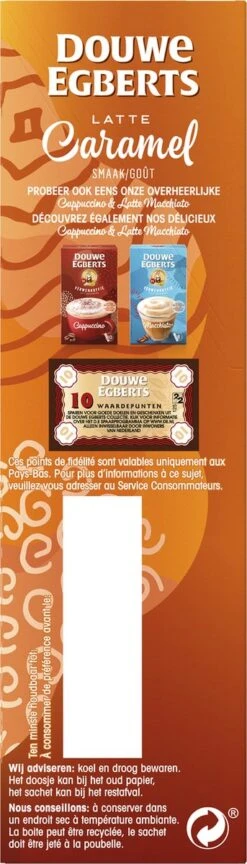Douwe Egberts Verwenkoffie Latte Caramel Oploskoffie - 5 X 8 Zakjes -Koffie Tijd Winkel 343x1200 7