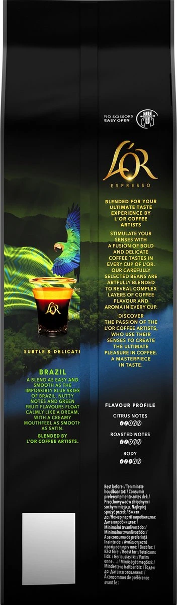 L'OR Espresso Origins Brazil Koffiebonen (6) - 4 X 500 Gram 4 L'OR Espresso Origins Brazil Koffiebonen (6) - 4 X 500 Gram - Afbeelding 2