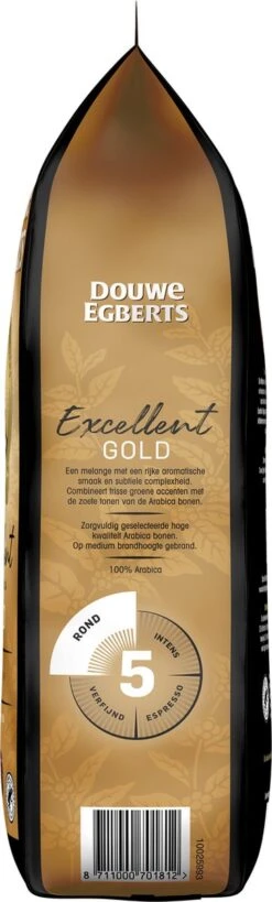 Douwe Egberts Excellent Gold Koffiebonen - 5/9 Intensiteit - 4 X 1kg 12 Douwe Egberts Excellent Gold Koffiebonen - 5/9 Intensiteit - 4 X 1kg -Koffie Tijd Winkel 362x1200