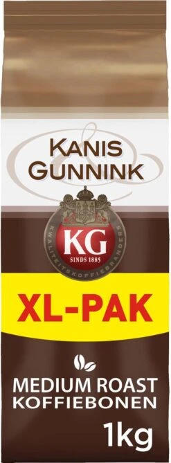 Kanis & Gunnink Medium Roast Koffiebonen - 4 X 1000 Gram - Voordeelverpakking 14 Kanis & Gunnink Medium Roast Koffiebonen - 4 X 1000 Gram - Voordeelverpakking -Koffie Tijd Winkel 443x1200