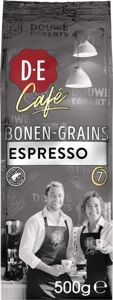 Douwe Egberts D.E Café Espresso Koffiebonen - Intensiteit 7/9 - 4 X 500 Gram 4 Douwe Egberts D.E Café Espresso Koffiebonen - Intensiteit 7/9 - 4 X 500 Gram - Afbeelding 2