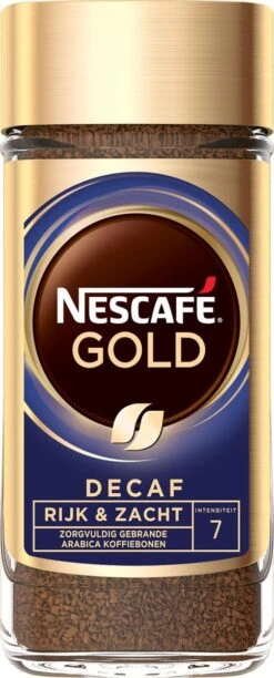 Nescafé Gold Decafé Oploskoffie - 6 Potten à 100 Gram 11 Nescafé Gold Decafé Oploskoffie - 6 Potten à 100 Gram -Koffie Tijd Winkel 484x1200 1