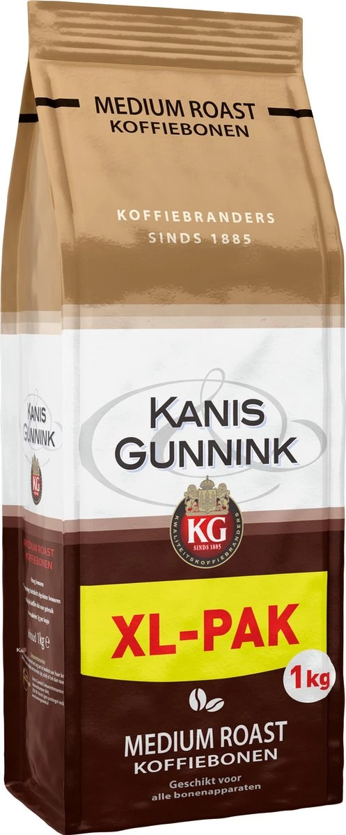 Kanis & Gunnink Medium Roast Koffiebonen - 4 X 1000 Gram - Voordeelverpakking 7 Kanis & Gunnink Medium Roast Koffiebonen - 4 X 1000 Gram - Voordeelverpakking - Afbeelding 5