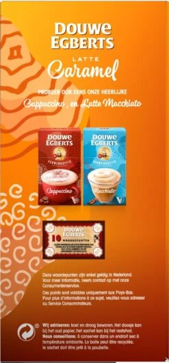 Douwe Egberts Verwenkoffie Latte Caramel Oploskoffie - 5 X 8 Zakjes -Koffie Tijd Winkel 560x1200 3